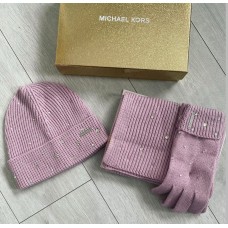 Michael Kors set čiapka + šál + rukavice rose smoke 